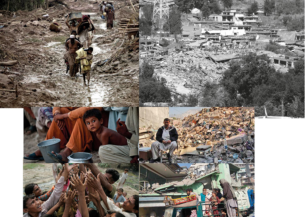 effects of earthquakes collage